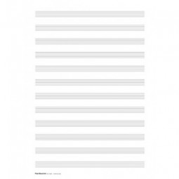 PAPIER MUSIQUE 12 PORTEES BLANC R12BU