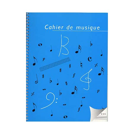 CAHIER DE MUSIQUE A SPIRALE 12 PORTEES S12S