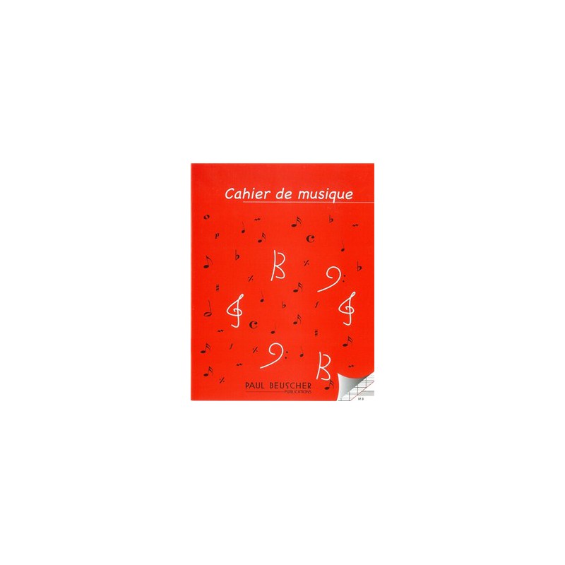 CAHIER DE MUSIQUE ET CHANT 8 PORTEES M8