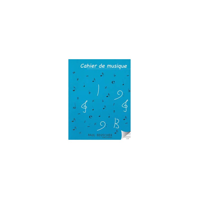 CAHIER DE MUSIQUE 12 PORTEES 21X27CM S12P