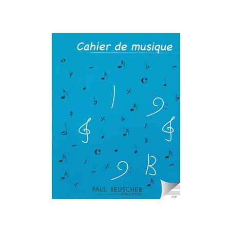 CAHIER DE MUSIQUE 12 PORTEES 21X27CM S12P