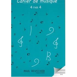 CAHIER DE MUSIQUE 4 PAR 4 SPIRALE  S44S