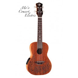 UKULELE LUNA CONCERT E/A AVEC HOUSSE UKE MO EL 