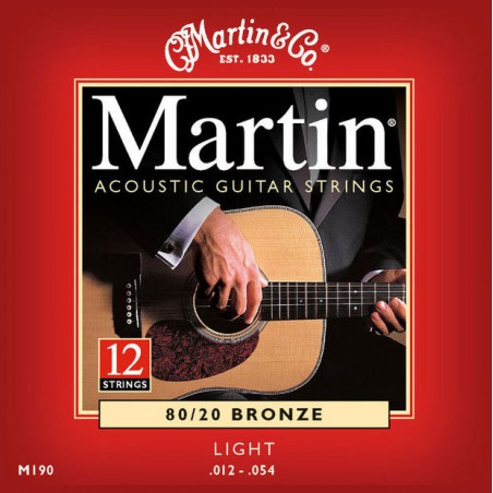 MARTIN BRONZE LIGHT 12/54 12 CORDES JEU M190