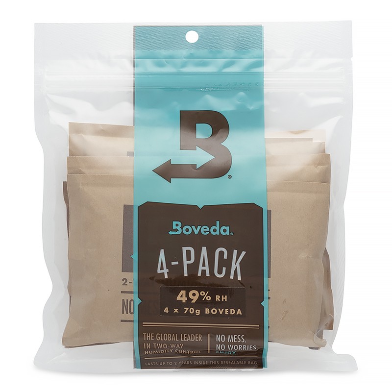 HUMIDIFICATEUR D'ETUI BOVEDA 49% 4 PACK