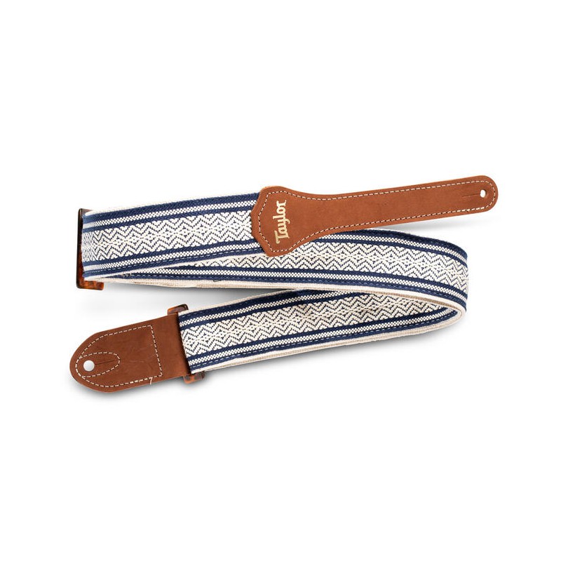 SANGLE TAYLOR ACADEMY COTON/CUIR WHT/BLUE 4006-20