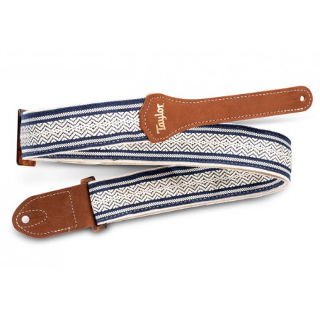 SANGLE TAYLOR ACADEMY COTON/CUIR WHT/BLUE 4006-20