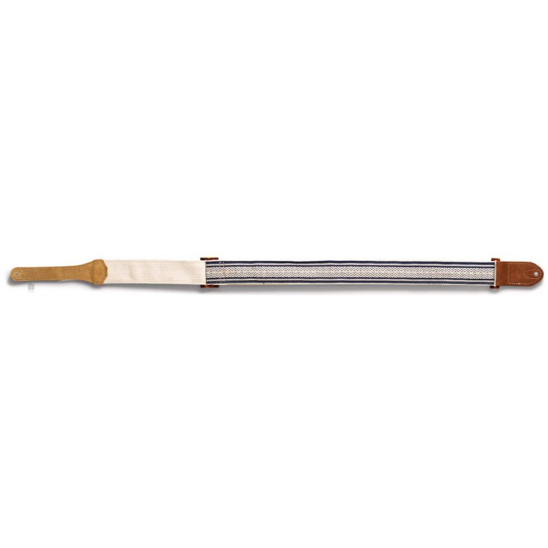 SANGLE TAYLOR ACADEMY COTON/CUIR WHT/BLUE 4006-20