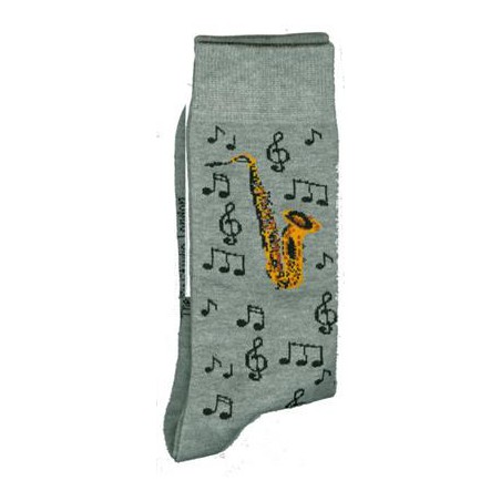 CHAUSSETTES GRISE SAXOPHONE 39/46 TIETS11086