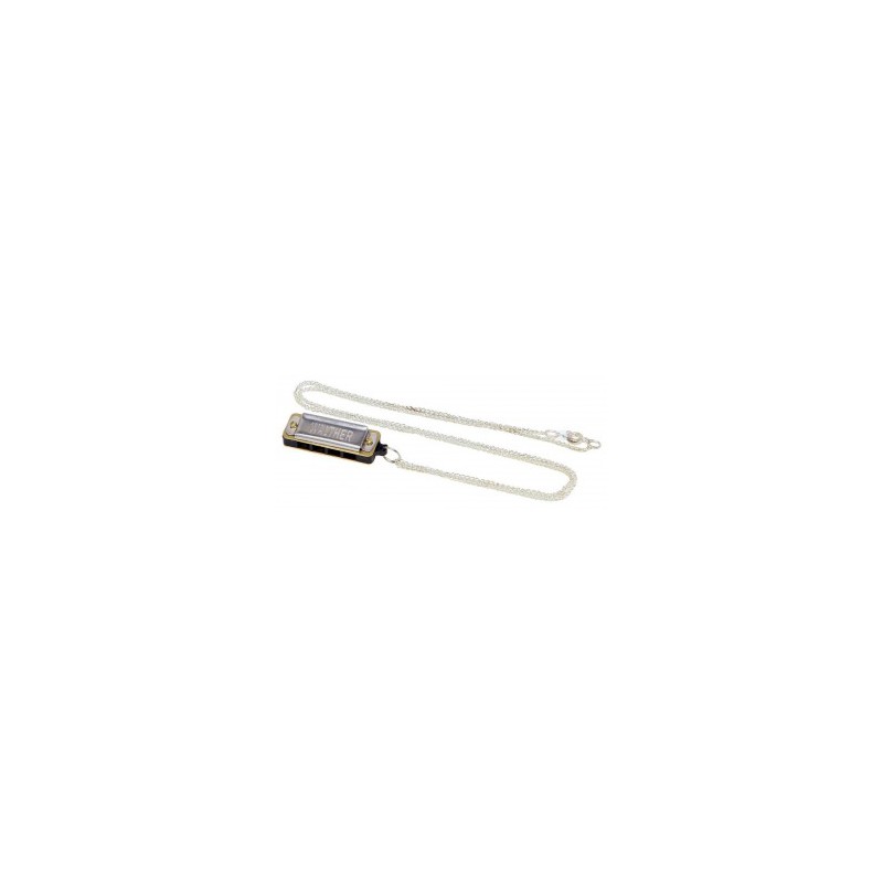 HARMONICA MINIATURE WALTHER EN DO 8 NOTES + CHAINE