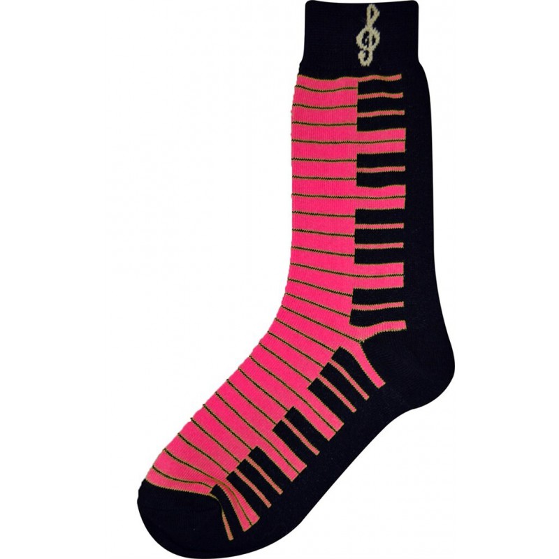 CHAUSSETTES ROSE PIANO POUR FEMMES 