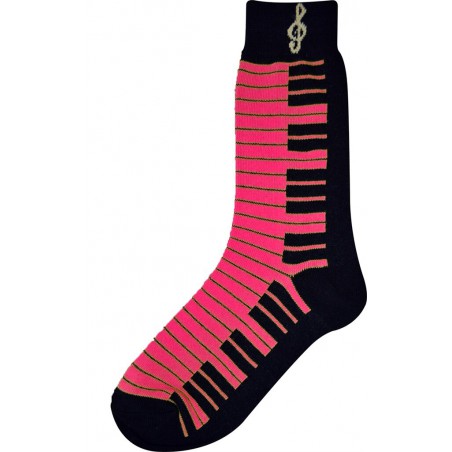 CHAUSSETTES ROSE PIANO POUR FEMMES 
