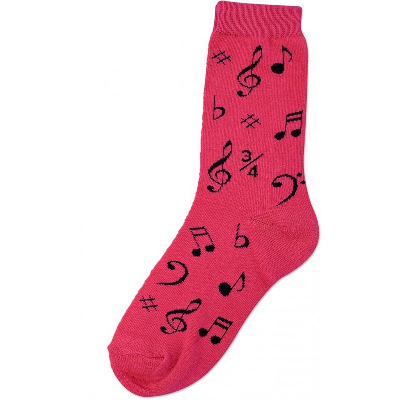 CHAUSSETTES NOTES NOIRES SUR ROSE AIMG10016D