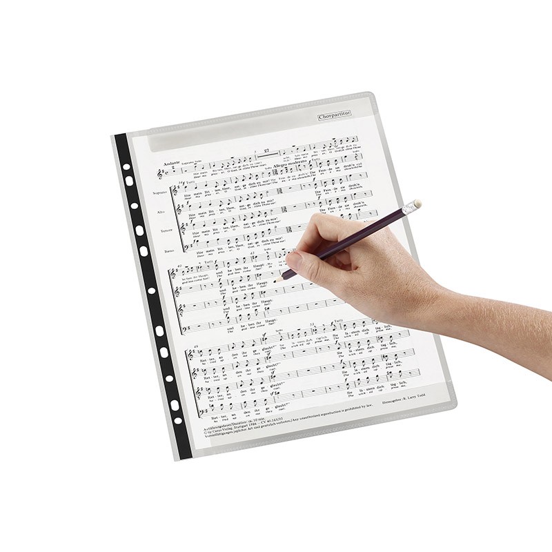 Lot 3 Classeurs Partitions A4 20 Poches - Noir Professionnel Pour Musiciens Et Chorales