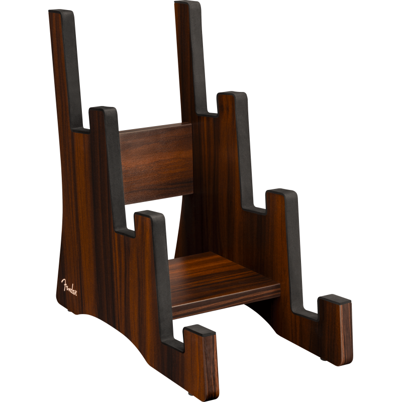 STAND GUITARE FENDER EN BOIS POUR 3 GUITARES ELECTRIQUES