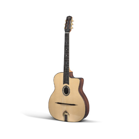 GUITARE ALTAMIRA MANOUCHE PETITE BOUCHE M01 RN EN ETUI AT038