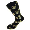 CHAUSSETTES NOIRES GUITARE ELECTRIQUE TAILLE 39/45 SOC09