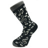 CHAUSSETTES NOIRES NOTATION MUSIQUE GRIS/BLANC MGCSOC14