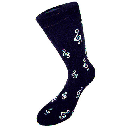 CHAUSSETTES NOIRES CLES DE SOL TAILLE 39/45