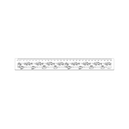 REGLE 30CM NOTES BLANCHE