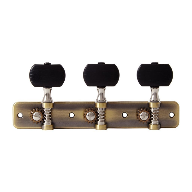 MECANIQUES GUITARE CLASSIQUE DER JUNG BOUTONS ET AXES NOIRS ANTIQUE BRASS
