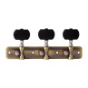 MECANIQUES GUITARE CLASSIQUE DER JUNG BOUTONS ET AXES NOIRS ANTIQUE BRASS