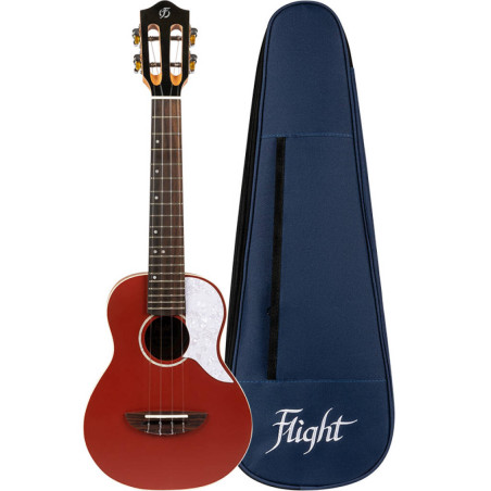 UKULELE FLIGHT CONCERT ELISE ECKLUND IRIS ROUGE AVEC HOUSSE ALMIRISRD