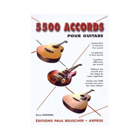 RODGERS 5500 ACCORDS POUR GUITARE PB1215