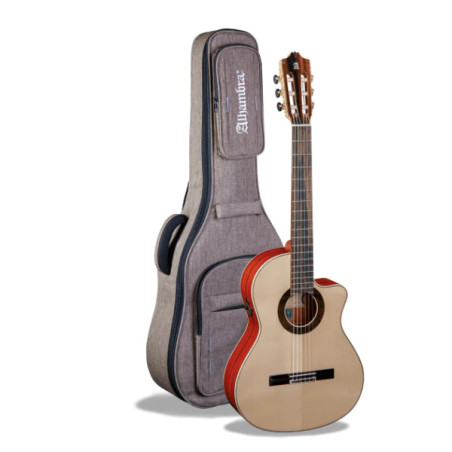 GUITARE ALHAMBRA GREEN SUSTAIN CTW E8 ELECTRO AVEC HOUSSE 25MM