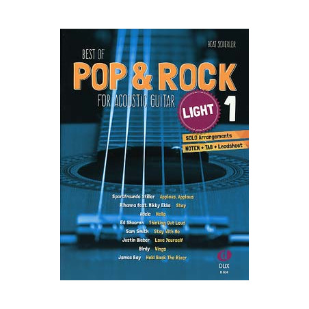 SCHERLER BEST OF POP ROCK LIGHT 1 FOR ACOUSTIC GUITAR D824