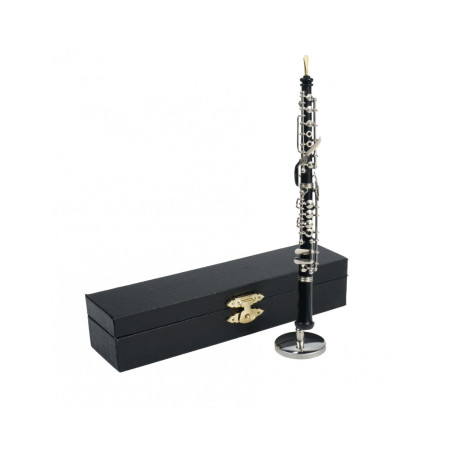 MINIATURE HAUTBOIS 16CM AVEC STAND ET BOITE DE RANGEMENT I1062