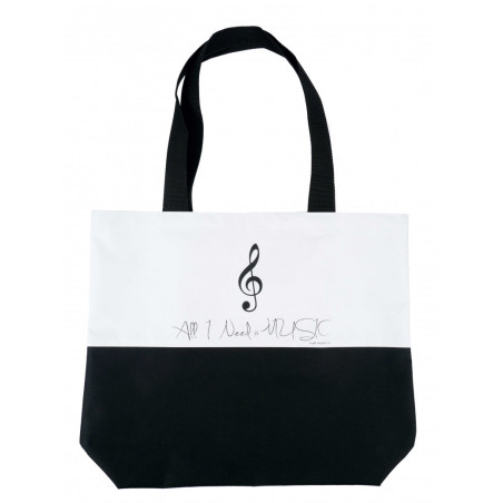 SAC TISSU CITY SHOPPER ALL YOU NEED IS MUSIC CLE DE SOL B3029