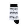 CHAUSSETTES 35/38 BLANCHES MOTIF PARTITIONS SOBB3538
