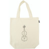 SAC TISSU CITY SHOPPER VIOLON CREME B3056