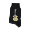 CHAUSSETTES 39/42 NOIRES MOTIF GUITARE BEIGE MARRON MUSIK-BOUTIQUE SOCG3942