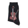 CHAUSSETTES 43/45 NOIRES VIOLON MARRON MUSIK-BOUTIQUE SOVI4345 