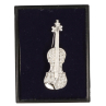 BROCHE VIOLON ARGENTE ET STRASS 9942BRVI