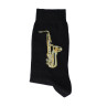 CHAUSSETTES 43/45 NOIRES MOTIF SAX MUSIK-BOUTIQUE SOSX4345