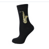 CHAUSSETTES 43/45 NOIRES MOTIF SAX MUSIK-BOUTIQUE SOSX4345