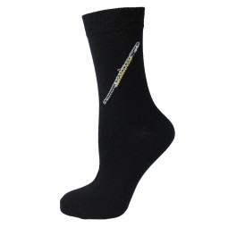 CHAUSSETTES 39/42 NOIRES MOTIF FLUTE TRAVERSIERE MUSIK-BOUTIQUE SOFL3942