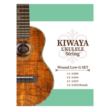 KIWAYA UKULELE LOW-G SOPRANO/CONCERT/TENOR JEU KWLG