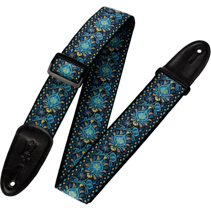 SANGLE LEVY'S GUITARE TISSU MOTIF HOOTENANY BLUE M8KT-04