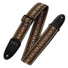 SANGLE LEVY'S GUITARE TISSU MOTIF HOOTENANY MARRON M8HT-20