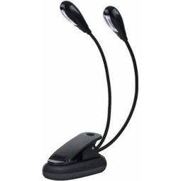 LAMPE DE PUPITRE LM PRO DOUBLE BRANCHE NOIR