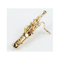 PIN'S 3D BASSON PLAQUE OR 6cm B8013