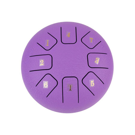 STEEL TONGUE DRUM HAYMAN DOM 6" 8 NOTES C MAJOR PURPLE HTD0608/PU