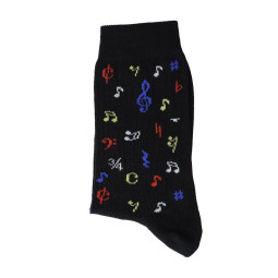 CHAUSSETTES 39/42 NOIRES NOTES MULTICOLORES SOBU3942