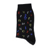 CHAUSSETTES 39/42 NOIRES NOTES MULTICOLORES SOBU3942