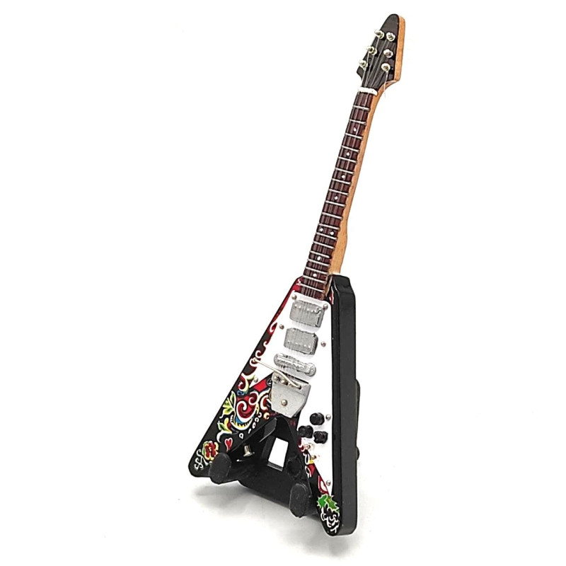 MINIATURE BABY GUITAR FLYING V HENDRIX 15CM
