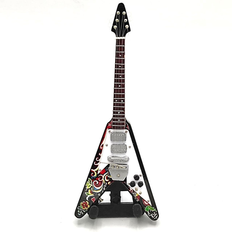 MINIATURE BABY GUITAR FLYING V HENDRIX 15CM